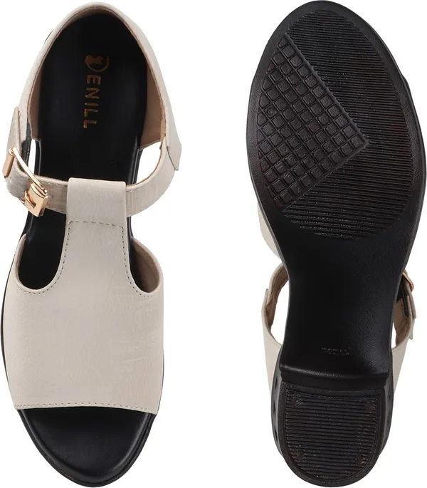 Beige_Synthetic_Leather_Heels_For_Women
