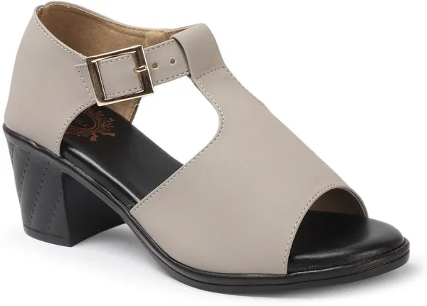 Grey_Synthetic_Leather_Heels_For_Women
