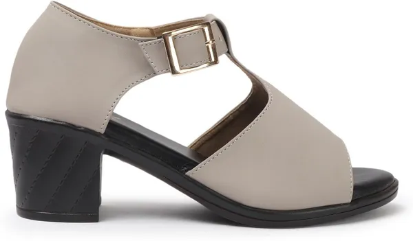Grey_Synthetic_Leather_Heels_For_Women