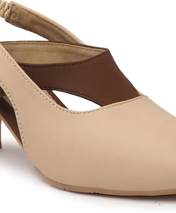 Beige_Synthetic_Leather_Heels_For_Women