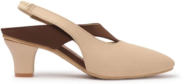 Beige_Synthetic_Leather_Heels_For_Women