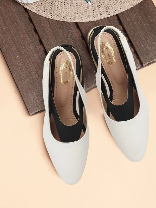 White_Synthetic_Leather_Heels_For_Women