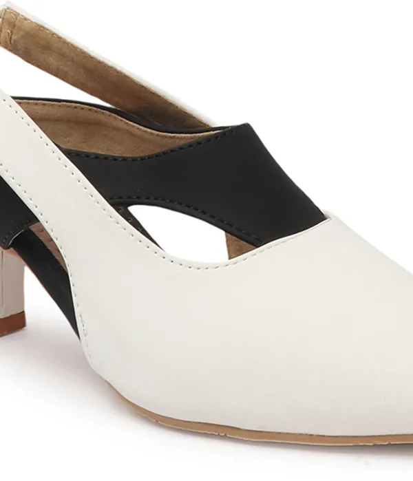 White_Synthetic_Leather_Heels_For_Women