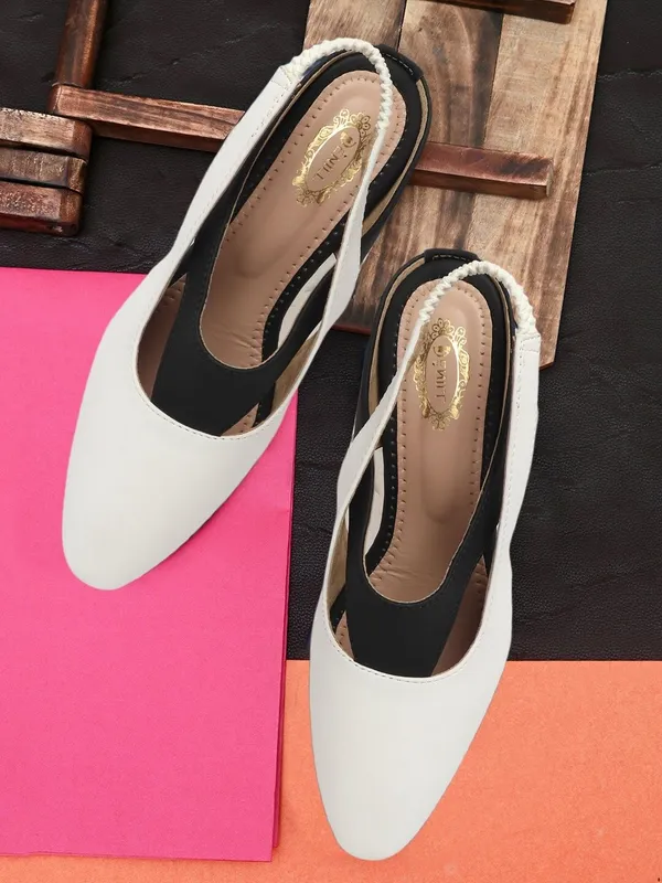 White_Synthetic_Leather_Heels_For_Women