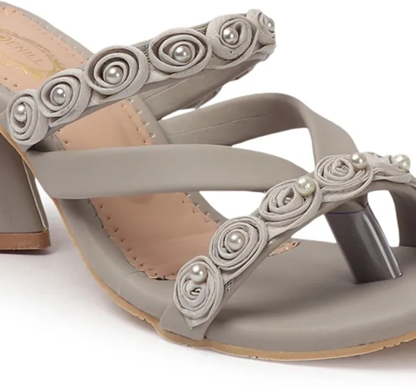 Grey_Synthetic_Leather_Heels_For_Women