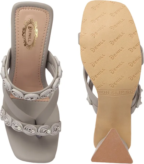 Grey_Synthetic_Leather_Heels_For_Women