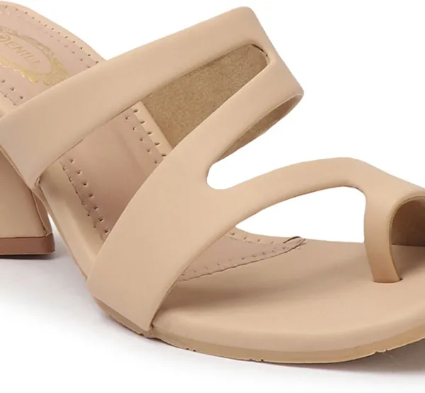 Beige_Synthetic_Leather_Heels_For_Women