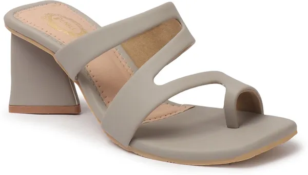 Grey_Synthetic_Leather_Heels_For_Women