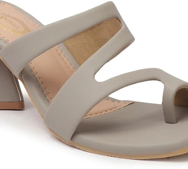Grey_Synthetic_Leather_Heels_For_Women