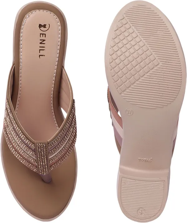Beige_Synthetic_Leather_Heels_For_Women