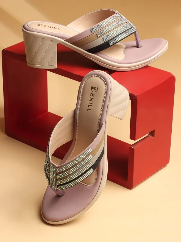 Pink_Synthetic_Leather_Heels_For_Women