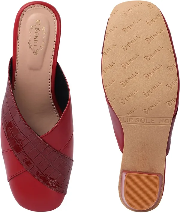 Maroon_Synthetic_Leather_Heels_For_Women