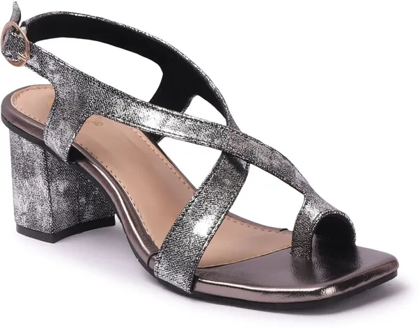 Grey_Synthetic_Leather_Heels_For_Women