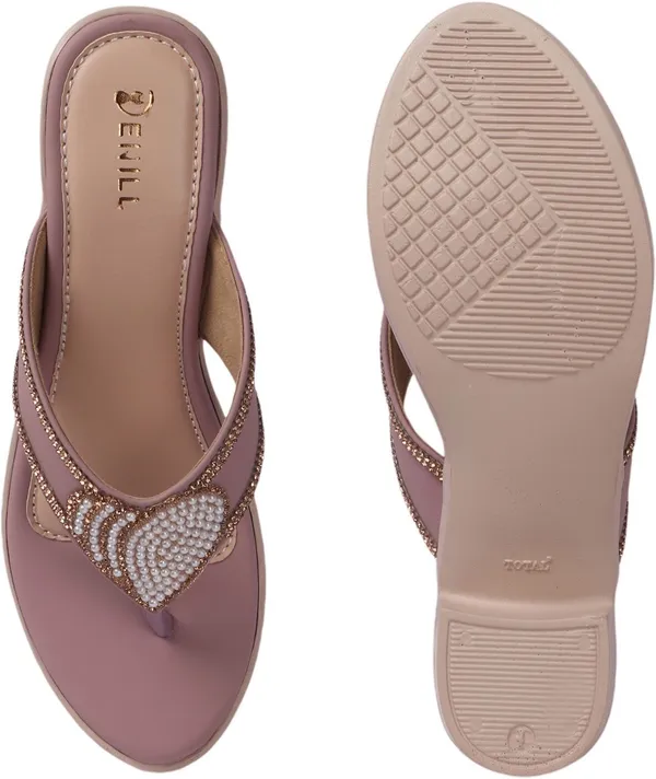 Pink_Synthetic_Leather_Heels_For_Women
