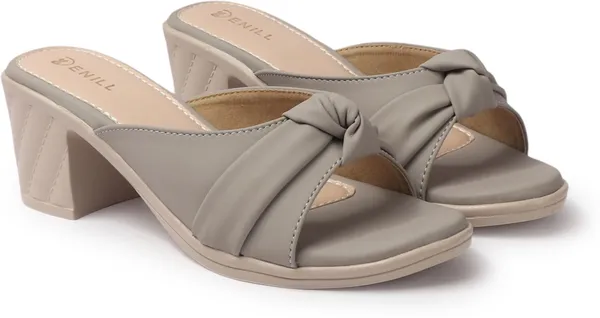 Grey_Synthetic_Leather_Heels_For_Women