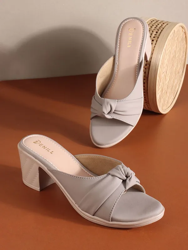 Grey_Synthetic_Leather_Heels_For_Women