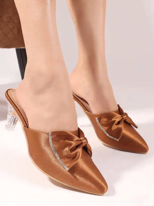 Copper_Synthetic_Leather_Heels_For_Women