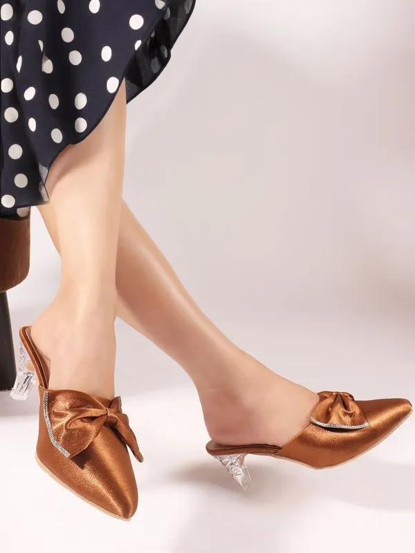 Copper_Synthetic_Leather_Heels_For_Women
