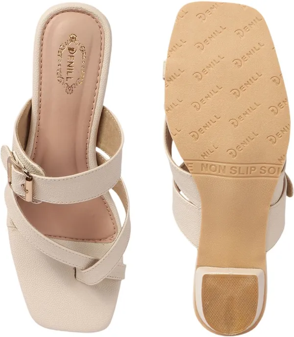 Beige_Synthetic_Leather_Heels_For_Women