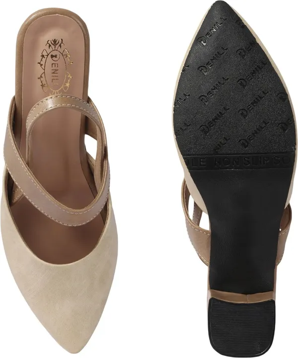 Beige_Synthetic_Leather_Heels_For_Women