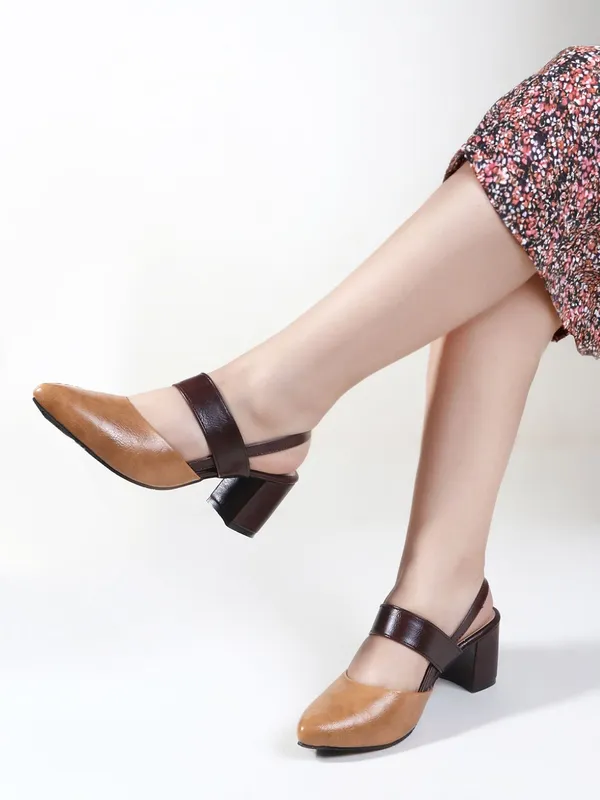 Brown_Synthetic_Leather_Heels_For_Women