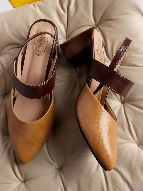 Brown_Synthetic_Leather_Heels_For_Women