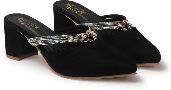 Black_Synthetic_Leather_Heels_For_Women