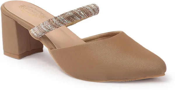 Beige_Synthetic_Leather_Heels_For_Women