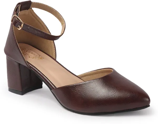 Brown_Synthetic_Leather_Heels_For_Women