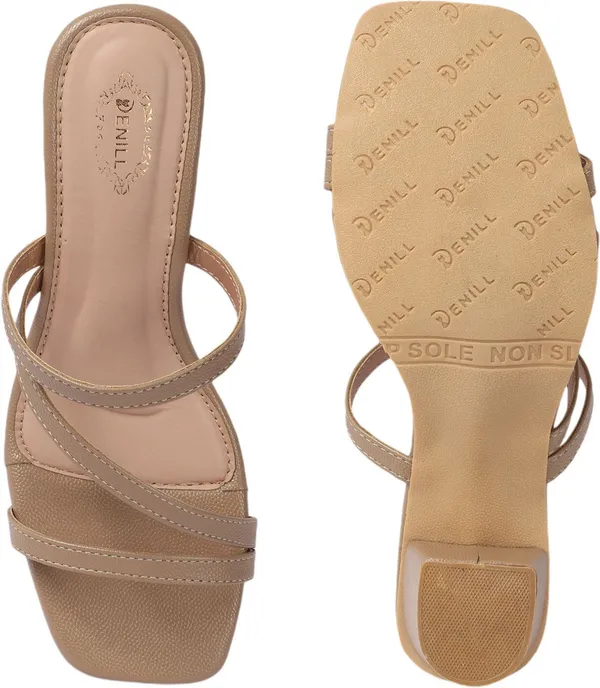 Beige_Synthetic_Leather_Heels_For_Women