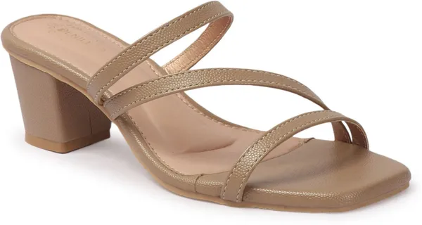 Beige_Synthetic_Leather_Heels_For_Women