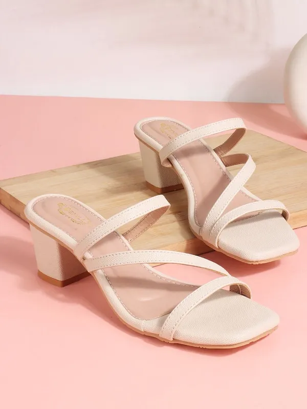 Camel_Synthetic_Leather_Heels_For_Women