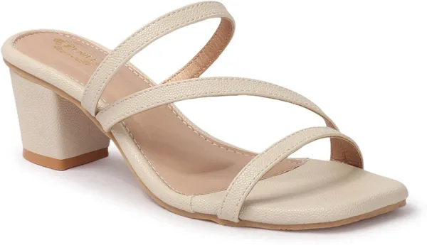 Camel_Synthetic_Leather_Heels_For_Women