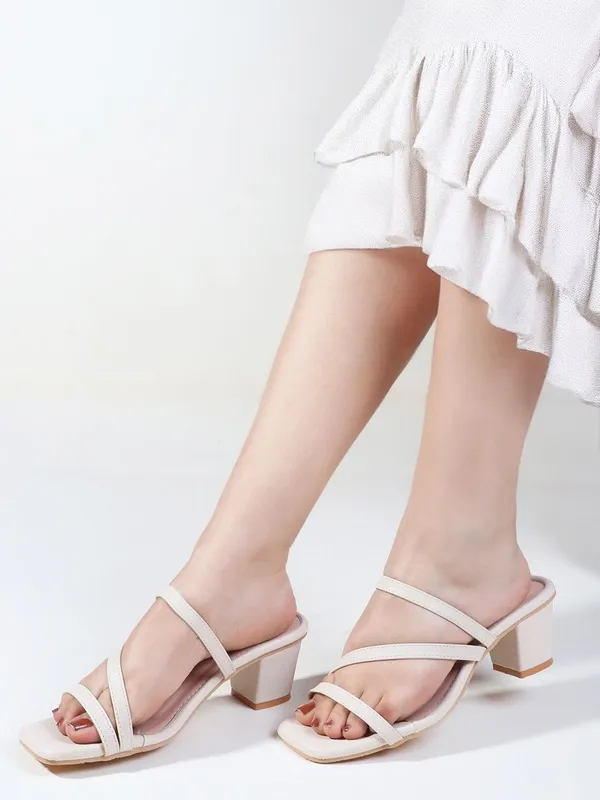 Camel_Synthetic_Leather_Heels_For_Women