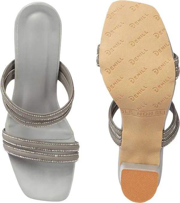 Grey_Synthetic_Leather_Heels_For_Women