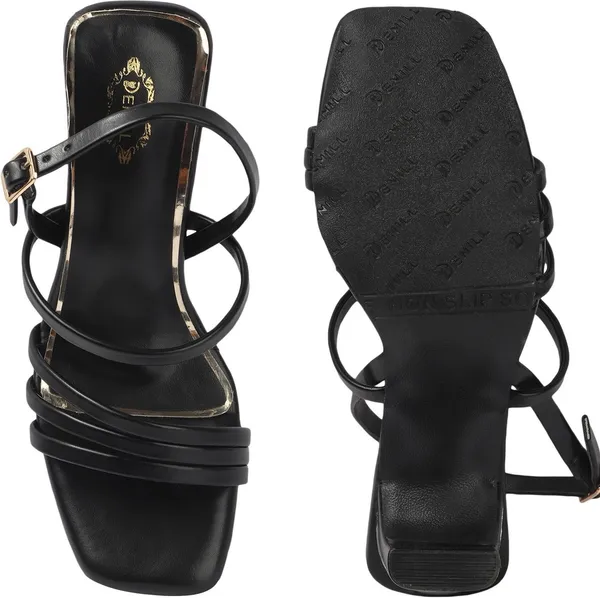 Black_Synthetic_Leather_Heels_For_Women