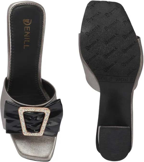 Grey_Synthetic_Leather_Heels_For_Women