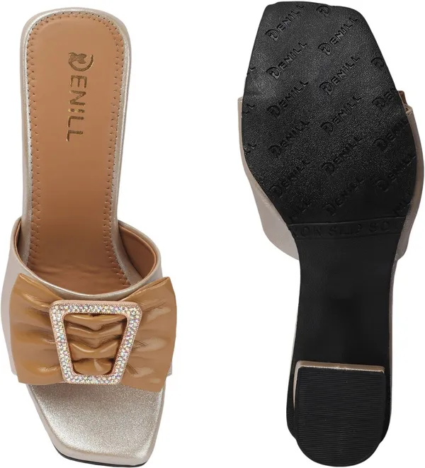 Gold_Synthetic_Leather_Heels_For_Women