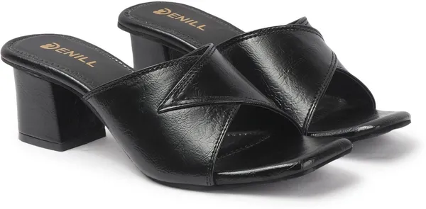 Black_Synthetic_Leather_Heels_For_Women