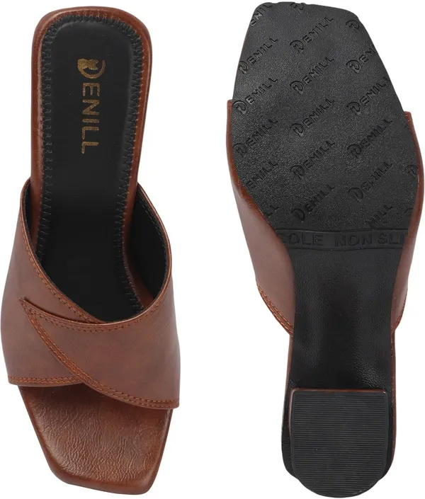 Brown_Synthetic_Leather_Heels_For_Women