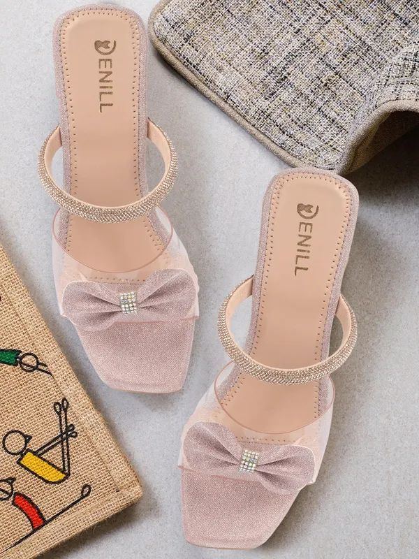 Pink_Synthetic_Heels_For_Women