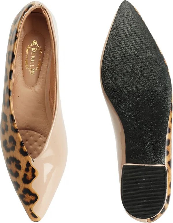 Beige_Synthetic_Leather_Flats_For_Women