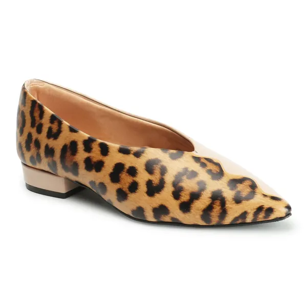 Beige_Synthetic_Leather_Flats_For_Women