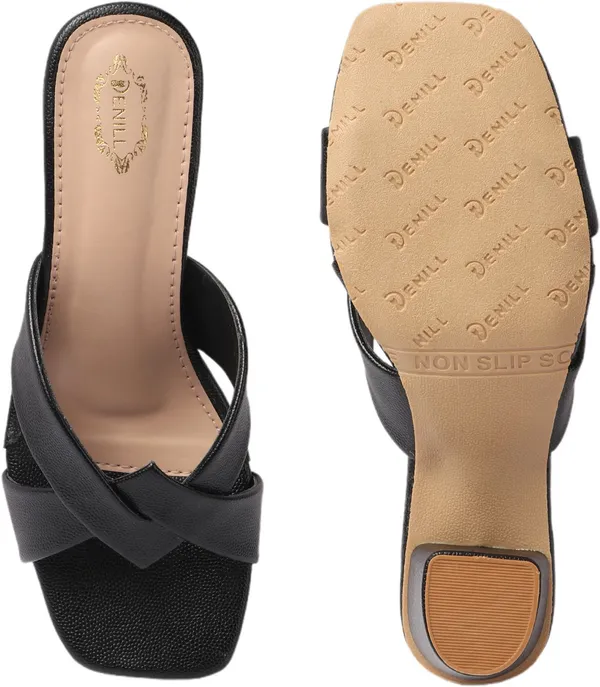 Black_Synthetic_Leather_Heels_For_Women