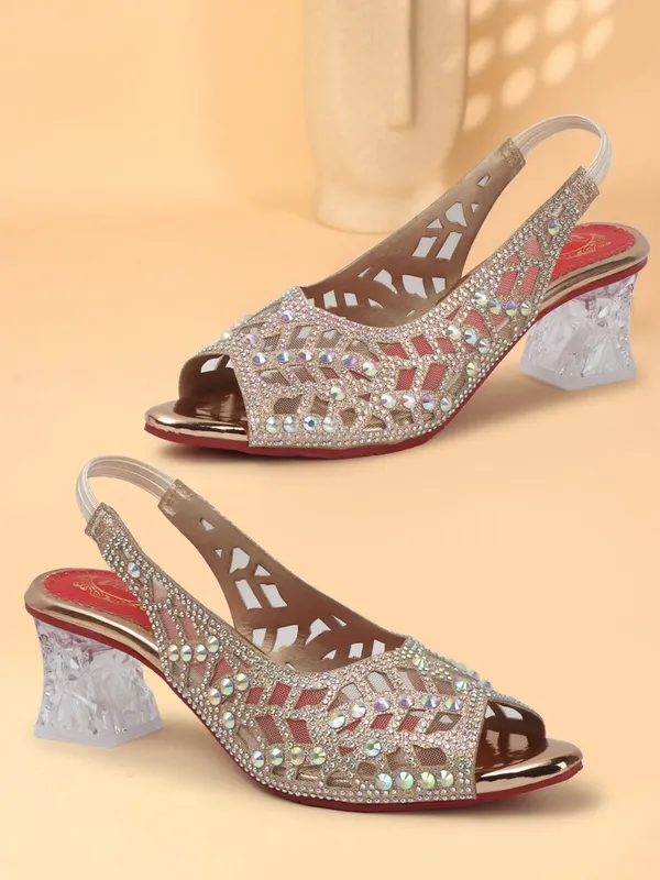 Copper_Synthetic_Heels_For_Women