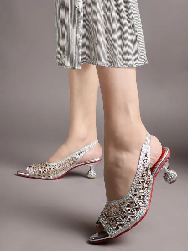 Silver_Synthetic_Heels_For_Women