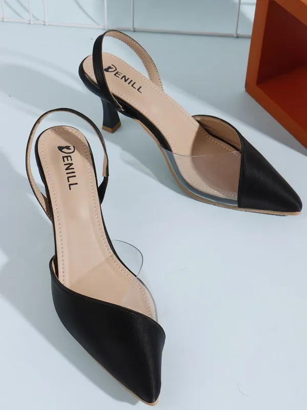 Black_Synthetic_Leather_Heels_For_Women