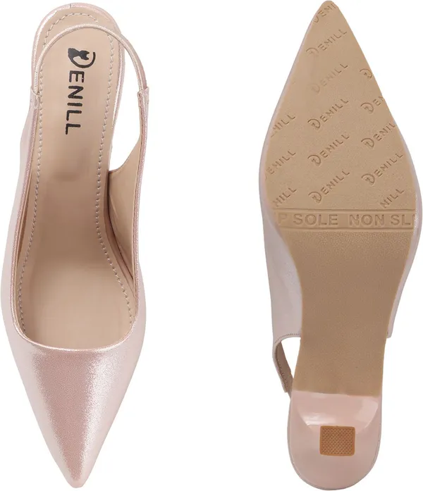 Pink_Synthetic_Leather_Heels_For_Women