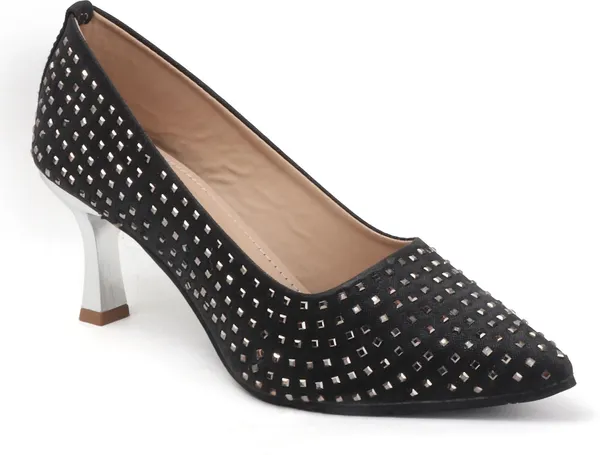 Black_Synthetic_Leather_Heels_For_Women