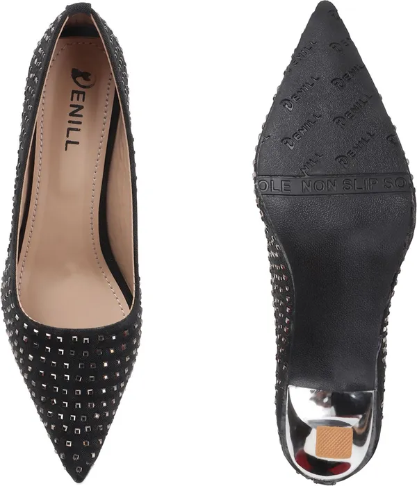 Black_Synthetic_Leather_Heels_For_Women